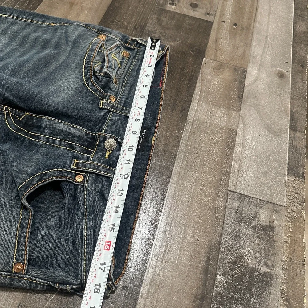 True Religion Jeans Men 36x31 Blue Medium Wash Billy Relaxed Bootcut Logo